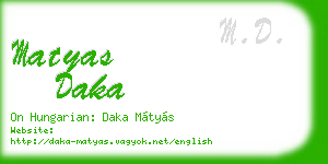matyas daka business card